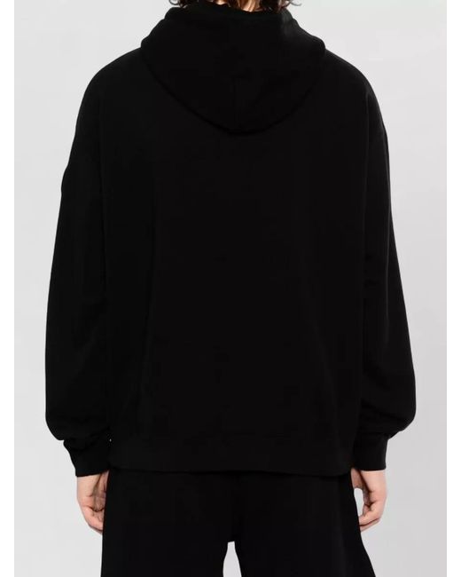 Canada Goose Black Hooded Sweater Drawstring Hood Ribbed Trims for men