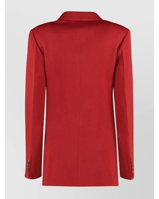 Victoria Beckham Red Double-Breasted Blazer