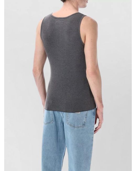 ERL Blue Ribbed Slim-Fit Tank Top for men