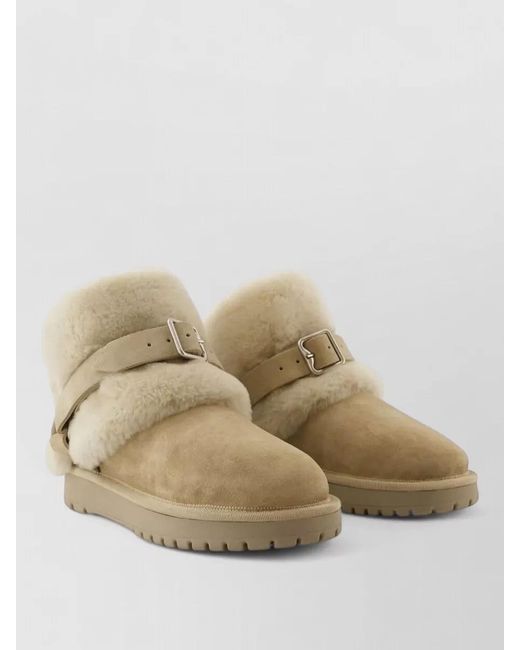 Burberry Natural Leather Snug Boots