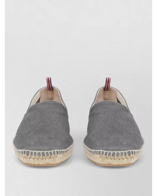Castaner Gray Canvas Espadrilles Jute Sole Round Toe for men