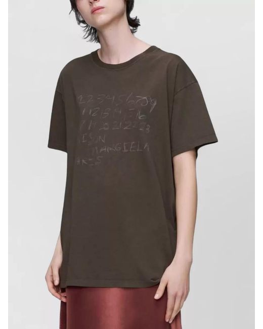Maison Margiela Multicolor Cotton Graphic Print Short-Sleeve T-Shirt
