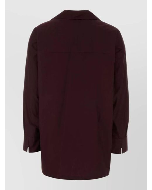 Max Mara Purple Cotton Poplin Blazer