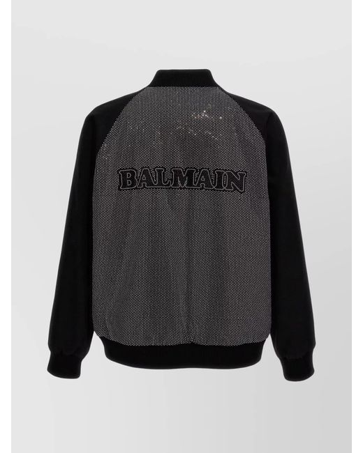 Balmain Black Regular-Fit Bomber Jacket for men