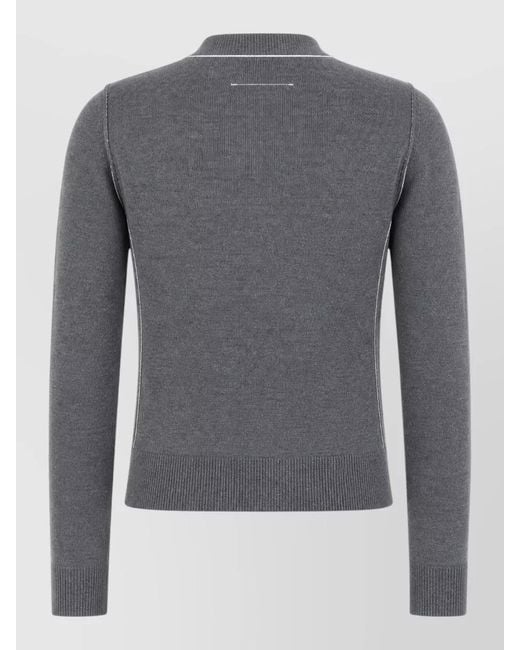 MM6 by Maison Margiela Gray Wool Blend Sweater