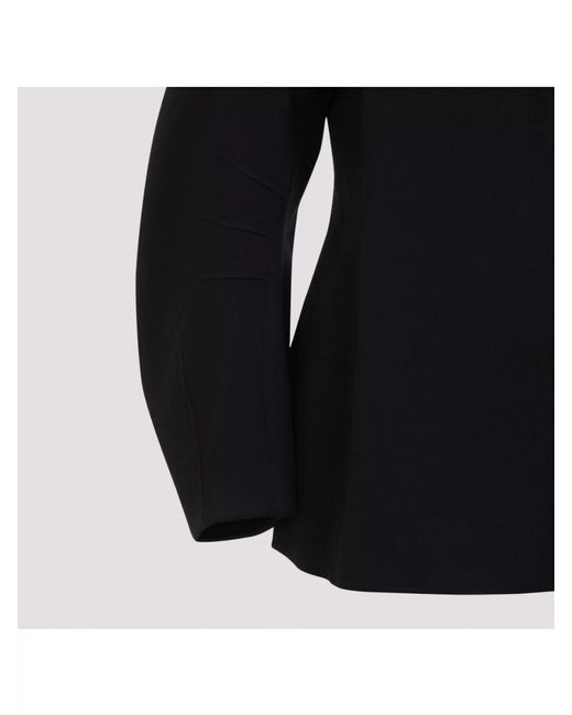 Jil Sander Blue Virgin Wool Wrap Fitted Jacket