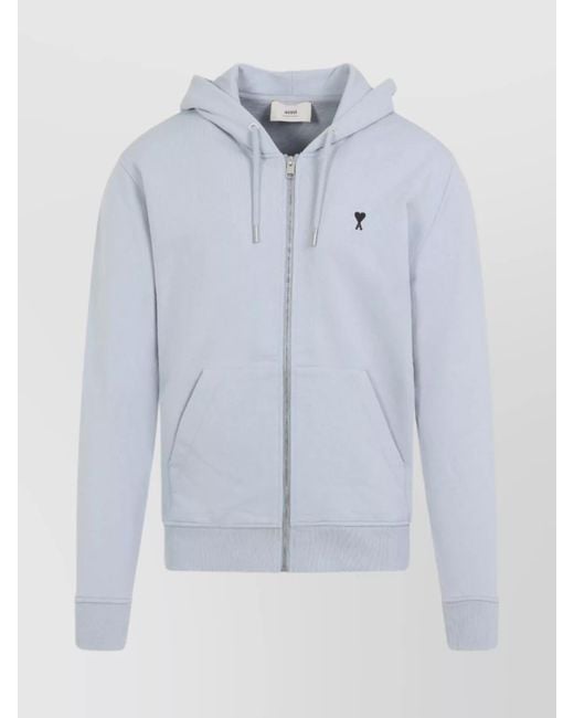 AMI Blue Heart Friend Hoodie And Pocket for men