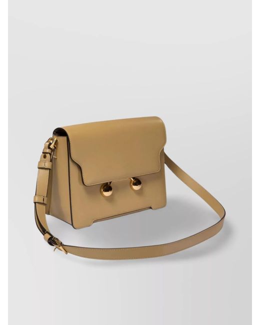 Marni Natural Trunkaroo Medium Leather Shoulder Bag