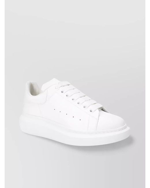 McQueen White Leather Oversized Low-Top Sneakers