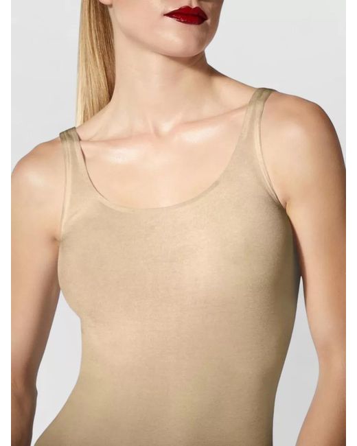 Wolford Natural Jamaika Scoop-Neck Thong Bodysuit