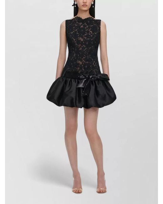 Self-Portrait Black Lace Mini Dress
