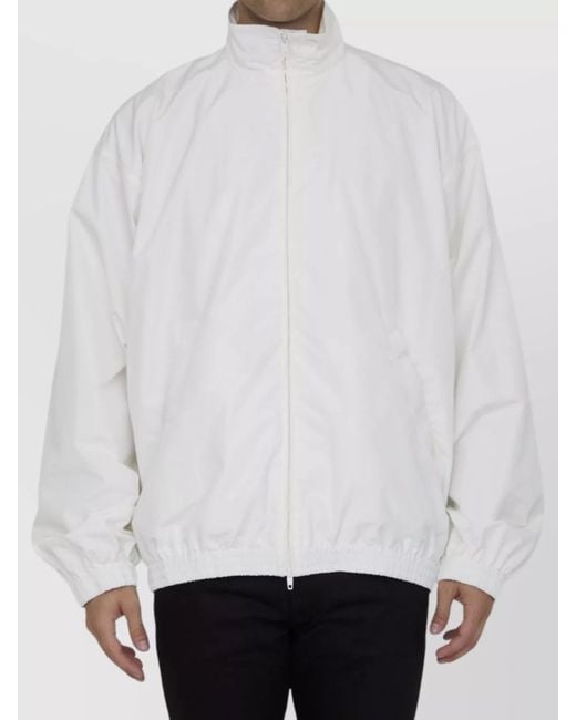 Balenciaga White Modern Oversized Track Jacket With Elasticated Finish for men