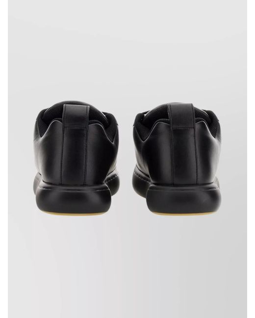 Bottega Veneta Black Leather Low-Top Sneakers for men