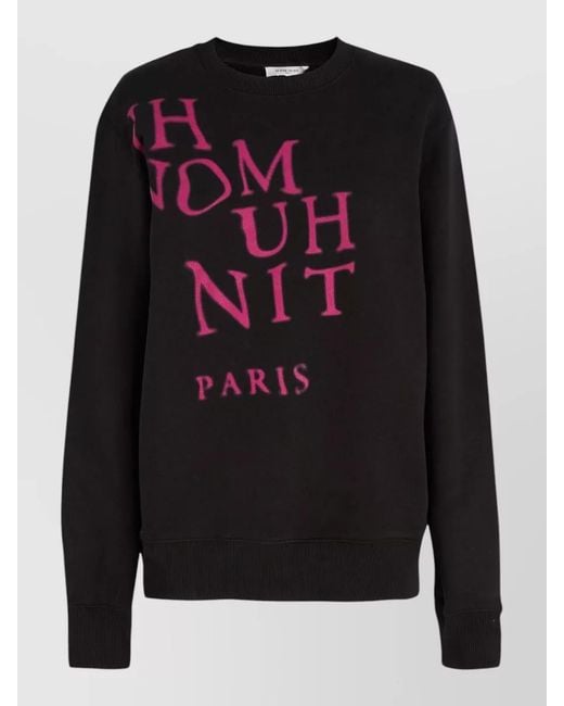 Ih Nom Uh Nit Black Knitwear Crew Neck Graphic Print Sweatshirt