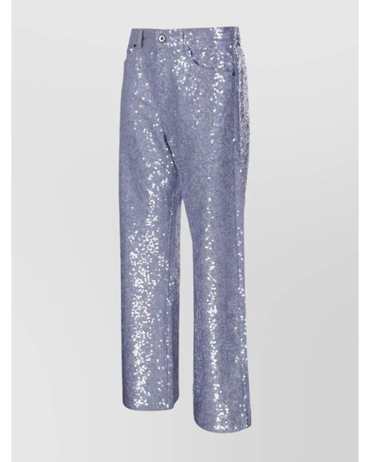 P.A.R.O.S.H. Blue Denim Straight-Leg Trousers