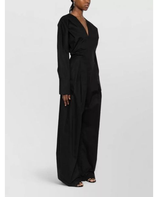 Thelatest Blue Drew Popeline Trousers Pleated Wide Leg