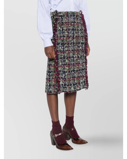 Etro Multicolor Wool High-Rise Skirt