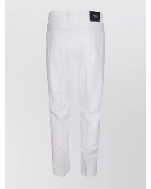 Incotex White Straight-Leg Trousers for men