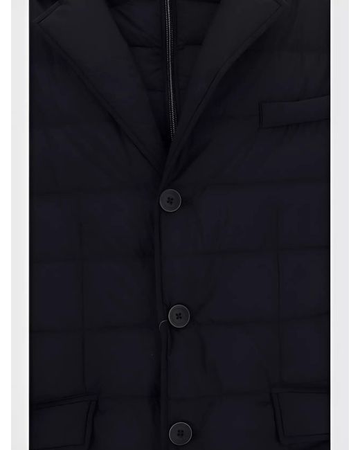 Herno Blue Quilted Padded Double Layer Down Jacket for men
