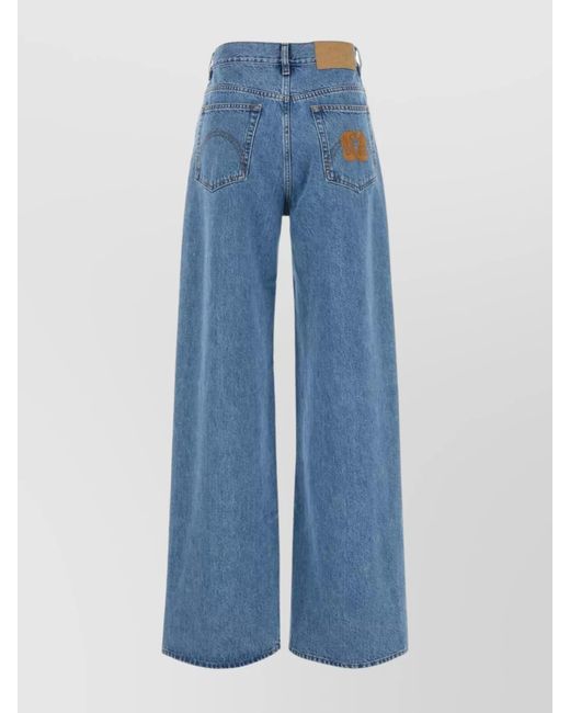 Blazé Milano Blue Denim Wide-Leg Jeans