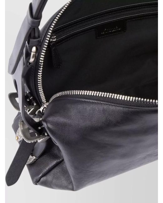 Pinko Black Shoulder Bag Adjustable Strap Metal Accents