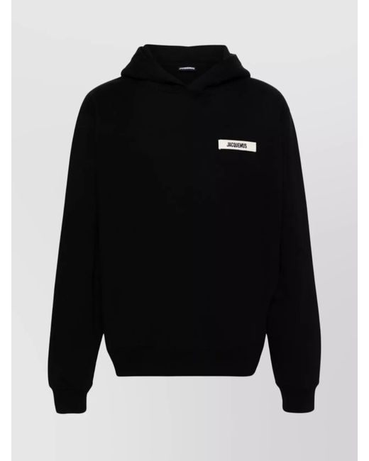Jacquemus Black The Gros Grain Hoodie for men