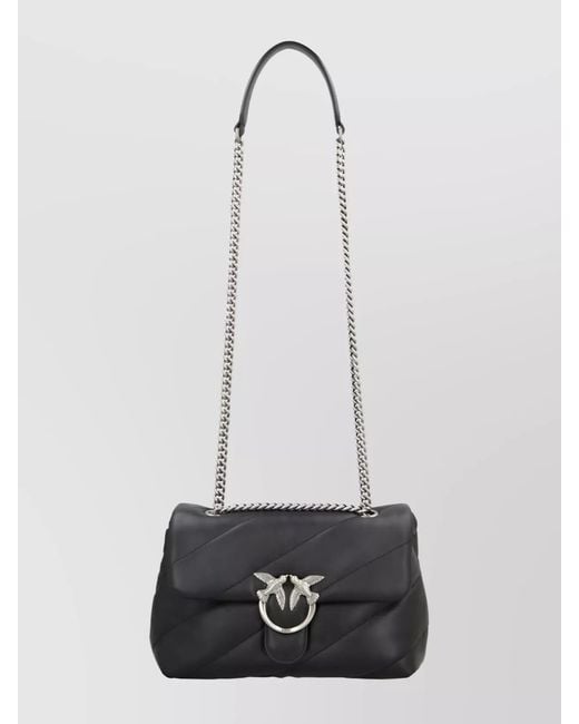 Pinko Black Love Bag Puff Maxi Quilted Leather Shoulder Bag