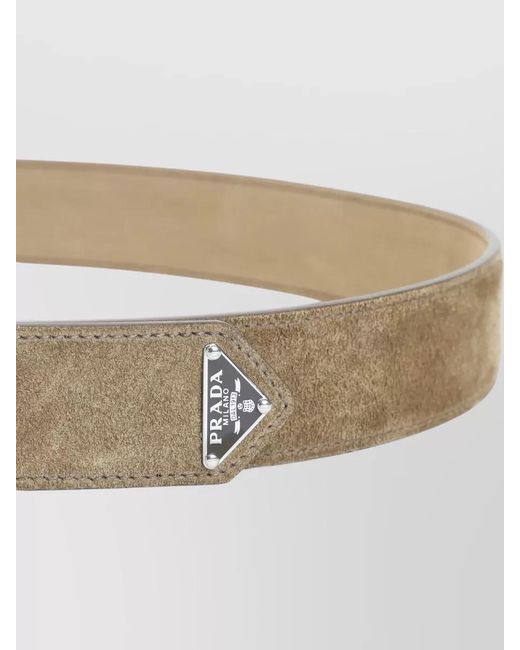 Prada Multicolor Brada Suede Leather Belt Soft Construction for men