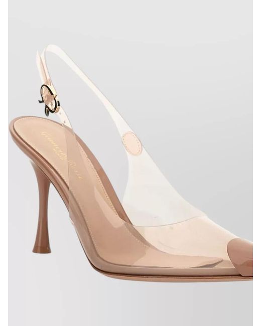 Gianvito Rossi Natural Transparent Slingback Pumps