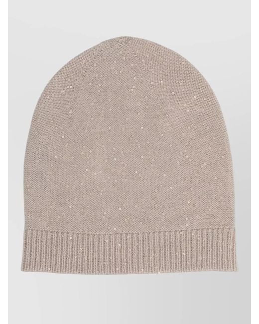 Fabiana Filippi Natural Wool Silk Cashmere Alpaca Beanie