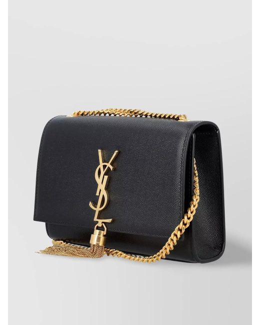 Saint Laurent Black Ysl Bo Mng Kate S T