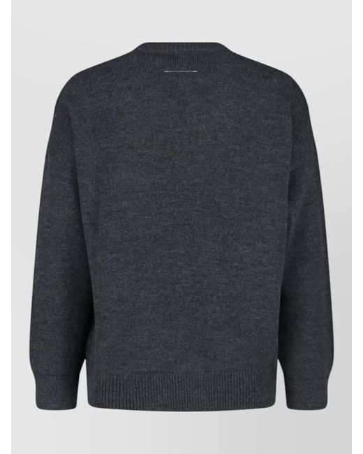 MM6 by Maison Margiela Gray Crewneck Jumper for men