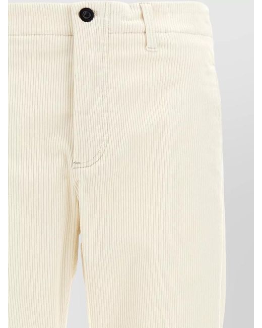 Department 5 White Corduroy Straight-Leg Trousers for men