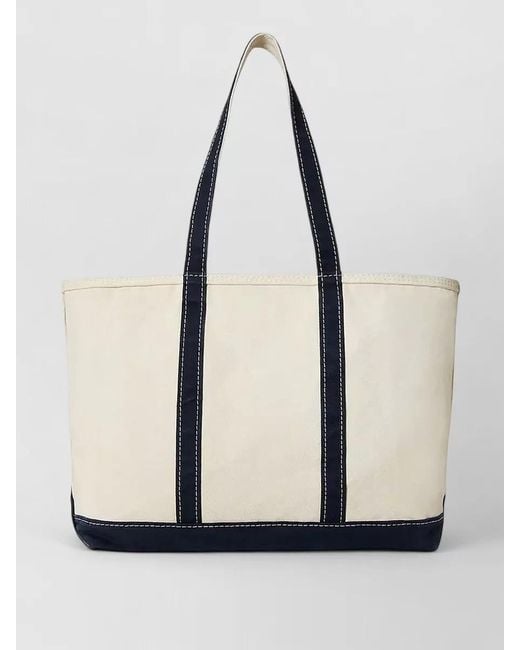 Polo Ralph Lauren White Lightweight Tote Bag Contrast Stitching Dual Handles for men