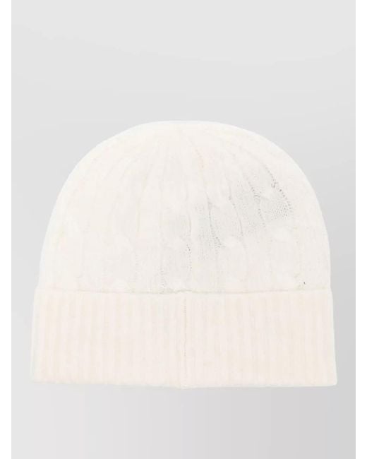 Polo Ralph Lauren Natural Cable Knit Hat Ribbed Cuff Design