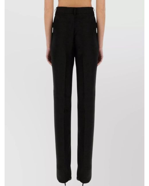 Sportmax Black Straight-Leg Tailored Trousers