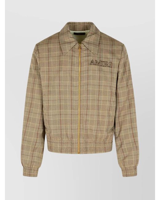 Amiri Natural Virgin Wool Blend Jacket With Point Collar for men