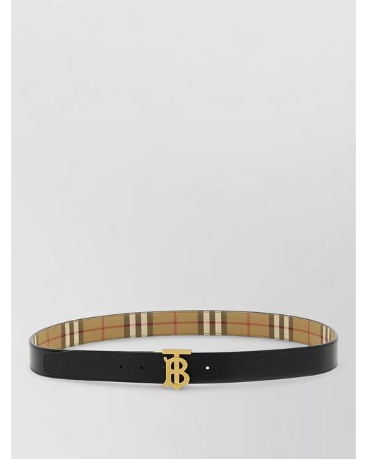 Burberry Gray Reversible Belt for men