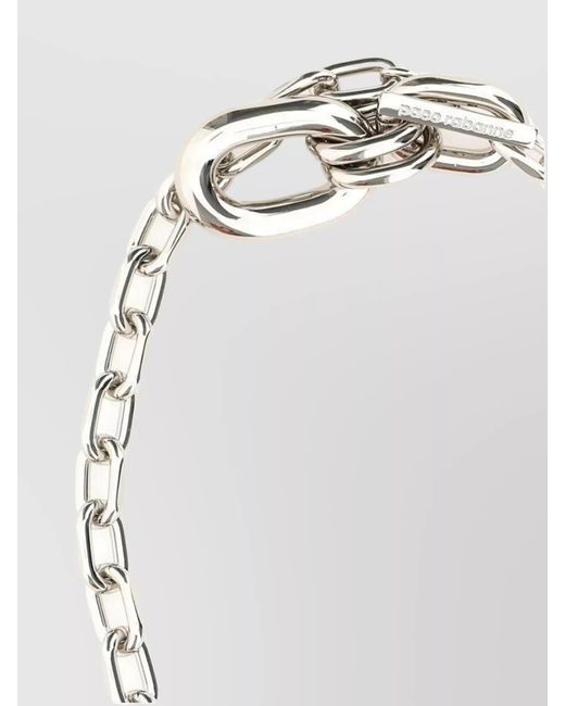 Rabanne White Brass Pendant Necklace