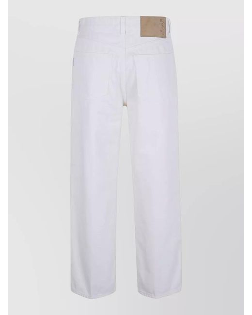 Haikure White Cotton Straight-Leg Jeans