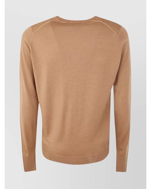 John Smedley Natural Merino Wool Long-Sleeve Crew-Neck Jumper for men