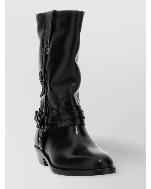 Isabel Marant Black Leather Ankle Boots