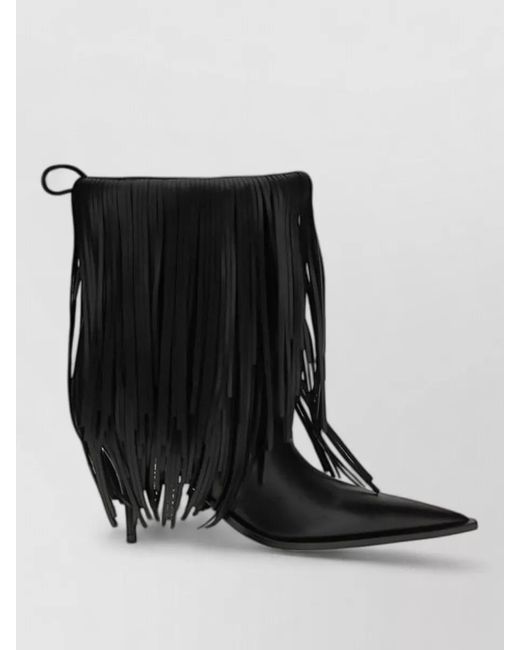 Balenciaga Black Leather Ankle Boots