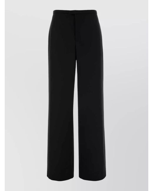 Gucci Black High Waist Wool Palazzo Trousers