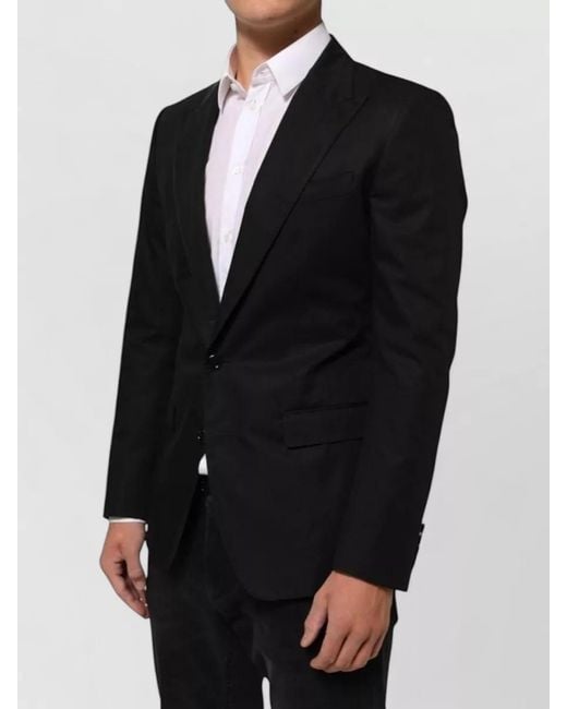 Dolce & Gabbana Black Wool Two Button Suit Jacket for men
