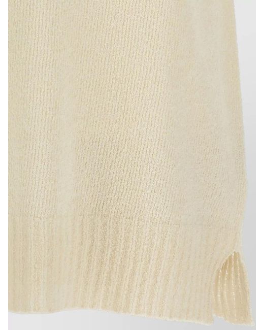 Ma'ry'ya Natural Polo Knit Shirt Short Sleeves Ribbed Hem for men
