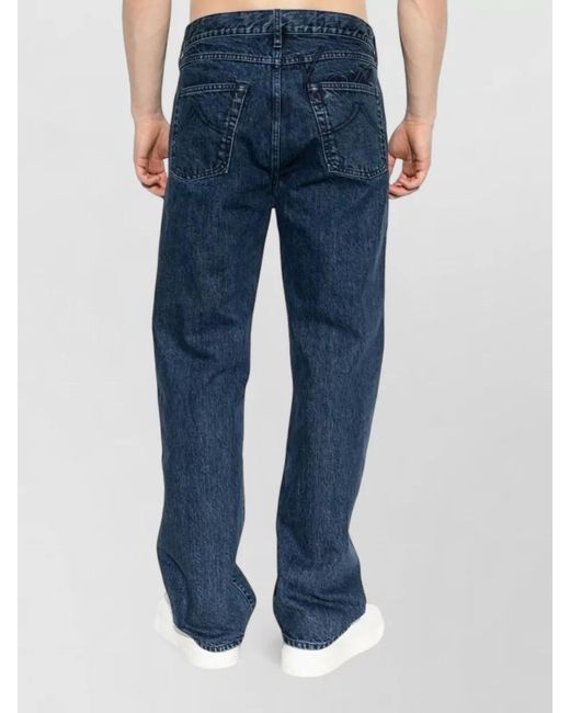 KENZO Blue Denim Straight Leg Jeans Belt Loops for men