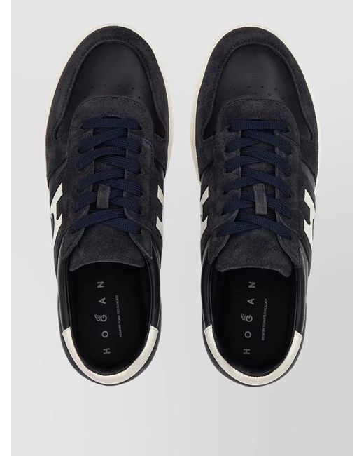 Hogan Blue Leather Low-Top Sneakers for men