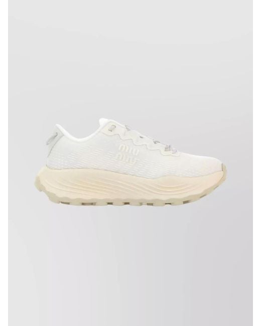 Miu Miu Natural Low-Top Sneakers