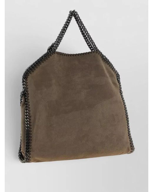 Stella McCartney Brown Falabella Tote Bag Chain Strap Suede